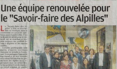 Tapissier d’ameublement Arles journal "La Provence" : "Une équipe renouvelée pour le "Savoir-faire des Alpilles".